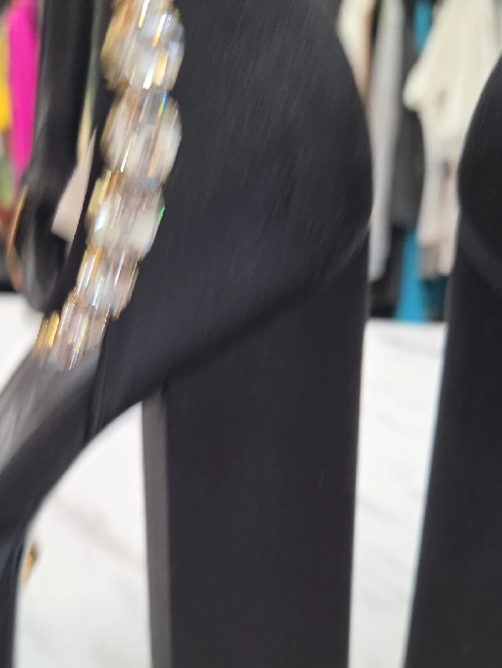 Versace Black Suede Platform Pumps with Crystal Ankle Strap